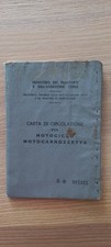 LAMBRETTA SX 150 LIBRETTO CARTA DI CIRCOLAZIONE