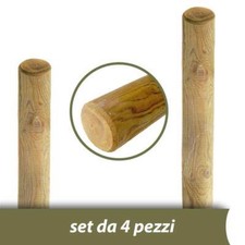 4x Pali tondi 200 cm in pino
