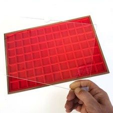 ZECCHI Art. PLG. Lastrina in plexiglas per vassoi numismatici o vassoi per penne