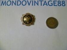 SPILLA VINTAGE AUSTRIA AQUILA 2 TESTE BICEFALE COLOR NERO ORO DIAMETRO 2,9 CM