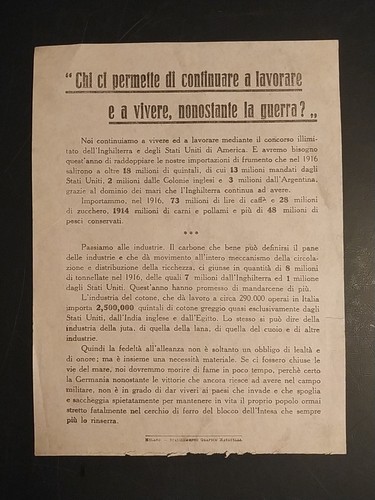 Ww1 1917 volantino - ww1,
