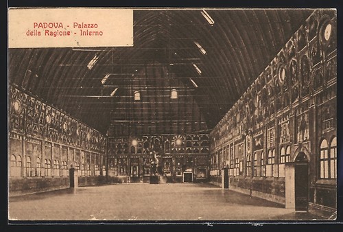 Cartolina padova palazzo - cartolina, padova,