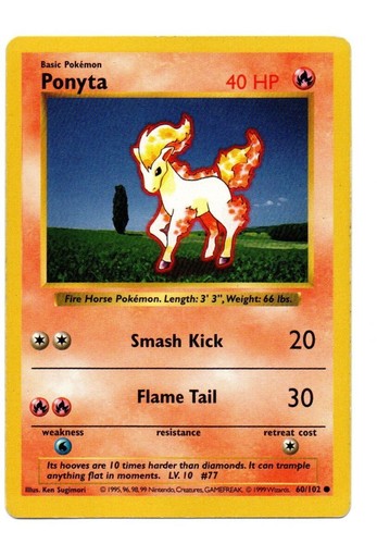 Lotto carte pokemon ponyta - lotto,