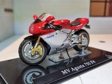 Modellino MV Agusta 750 F4 1999 Moto Superbike 1:24 pressofuso Atlas scala IXO