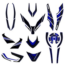 Kit Adesivi resinati 3d compatibili con moto YAMAHA T MAX TMAX 560 2022 Blu Blue