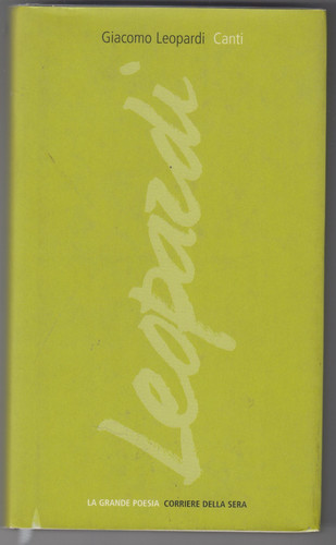 Giacomo leopardi canti - leopardi., la