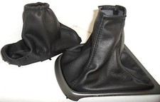 Jaguar X Type cuffia cambio manuale e freno vera pelle nera - No parti plastiche