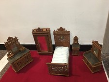 Set Mobili In Legno In Miniatura Per Bambole/Barbie