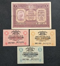 4 BANCONOTE CASSA VENETA DA 5
