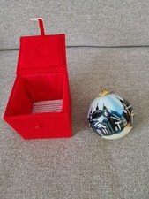 Palla di Natale piccola in vetro opalino dipinta a mano BNL - 2016