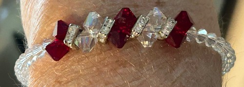 Bracciale cristallo rosso - bracciale,