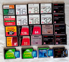 Lotto memorie COMPACT FLASH come da foto . Leggere descrizione.