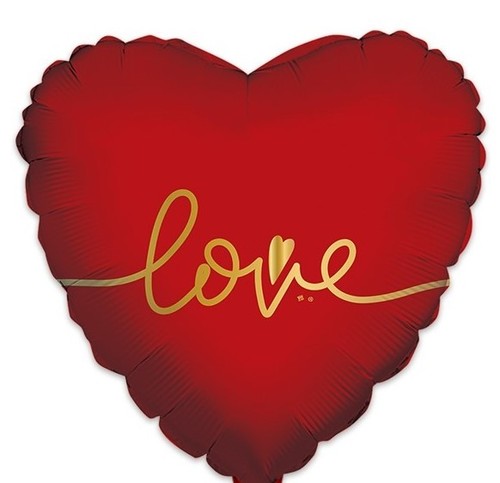 Pallone foil mylar cuore rosso - pallone,