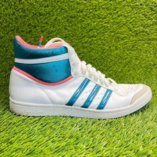 Scarpe da ginnastica Adidas Originals serie elegante donna taglia 10 bianco blu sneakers