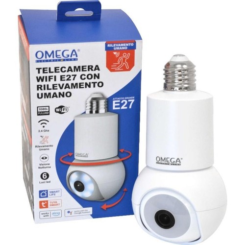 Telecamera wifi e27 con - e27,