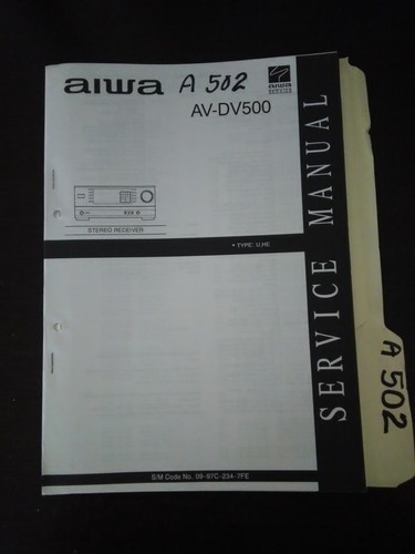 Aiwa dv500 service - service, manual