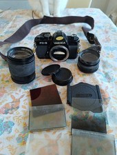 YASHICA FX-3,Più 2 obbiettivi E Porta filtri E 2 Filtri Vedere Foto