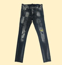 Jeans Dsquared2 slim jeans slim W29 L32 (44) elasticizzato nero lavato Italia *TOP*