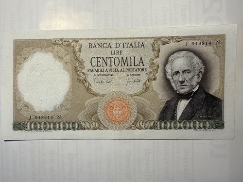 100000 lire manzoni - manzoni, decr