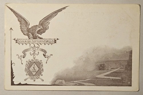 Cartolina militare scuola - militare,