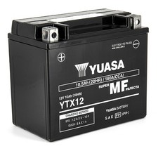Yuasa Batteria SLA YTX12 AGM Pronta all'uso per PGO BUGRIDER 250 BR 2005-2007