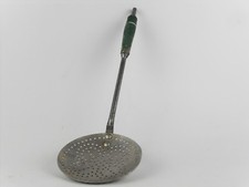 Mestolo Metallo Alluminio e Legno Epoca Antico Vintage Vecchio Made Italy