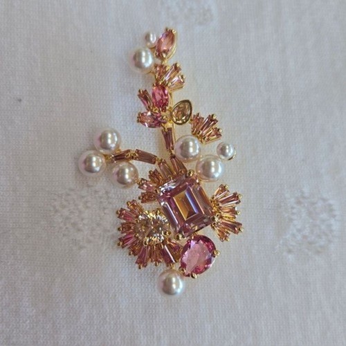 Spilla floreale swarovski - spilla,
