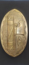 Placca Fusione Ottone Fascio Littorio Ww2 Fascismo