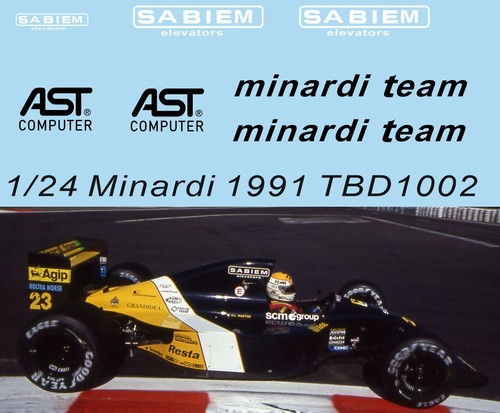 Decals per minardi - 1/24, m191