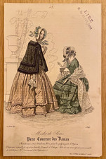 Antica stampa moda colorata a