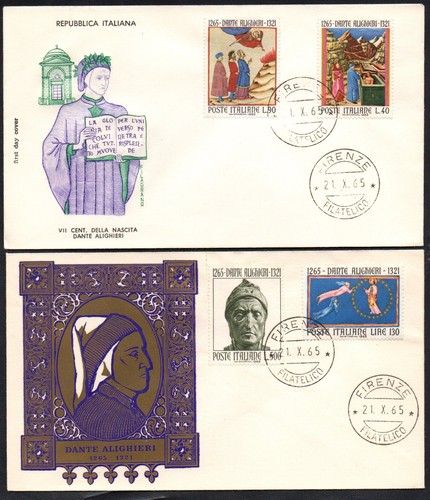 Fdc 1965 dante alighieri due - dante,
