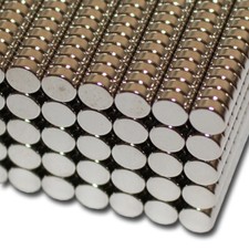 50 MAGNETI AL NEODIMIO POTENTI D5x2 mm NdFeB N52 POWER DISCO CILINDRO 800 G PIATTO