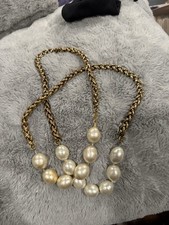 Collana catena perle e oro