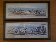 Coppia Di Stampe Anni 60 Caccia Alla Volpe