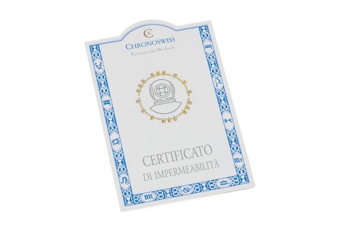 Chronoswiss certificato - chronoswiss,