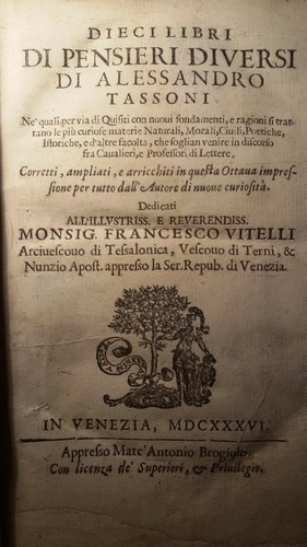 Libro alessandro tassoni - libro,