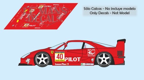 Decals ferrari f40 bpr - ferrari, 40