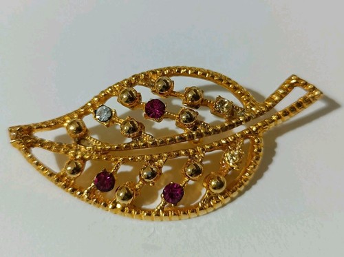 Foglia spilla vintage - foglia,