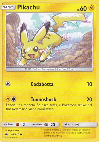 Carta pokemon pikachu - carta,