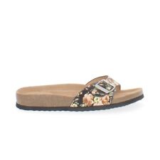 Superga Ciabatta Soft Footbed 1 fibbia nero stampa flowers, Art. S11S867