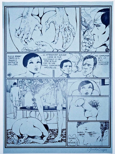 Guido crepax signed silkscreen - crepax,