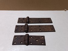 3x Antica Cerniera In Ferro Battuto Forgiato Lavorato A Mano  Per Porta Portone 