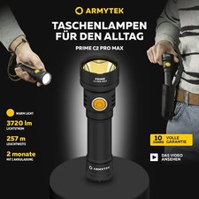 Torcia EDC estremamente luminosa Armytek Prime C2 Pro Max luce calda 3720 lm 257 m