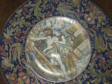 Antico Piatto maiolica lustro Gualdo Tadino