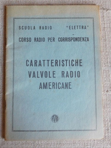 Caratteristiche valvole radio