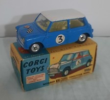 Corgi toys 227 Mini Cooper Competizione con Corsa Numero 3 Quasi Come Nuovo e Con Scatola