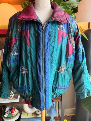 Bomber trapuntato colorblock