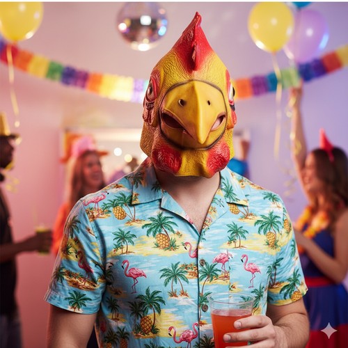 Maschera pollo testa intera - pollo,