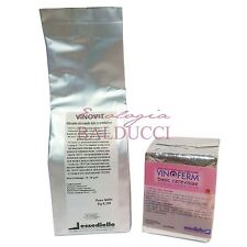 KIT VINO FERMENTAZIONE UVA PER 500 L DI MOSTO:LIEVITO 100 GR  + ATTIVANTE 200 GR