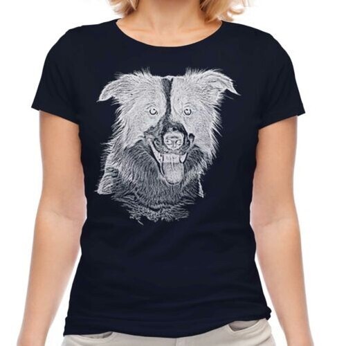 Border collie schizzo donna - schizzo,